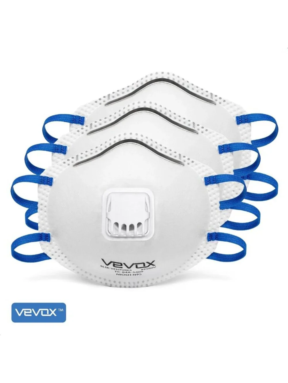 N95 Respirator Mask - NIOSH Approved, Valved, Comfort Seal - 10 or 20 Pack